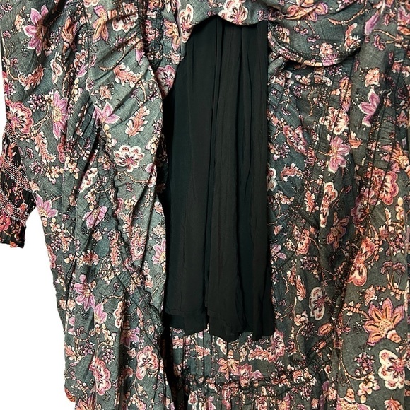 Free People Sweet Escape Floral Long Sleeve Boho Smocked Bodice Maxi Dre… - Picture 13 of 16